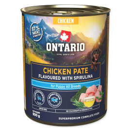 konzerva-ontario-puppy-kureci-pate-s-prichuti-spiruliny-800g