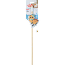 Hračka kočka CHATOUILLE Udice Ptáček zelený Zolux