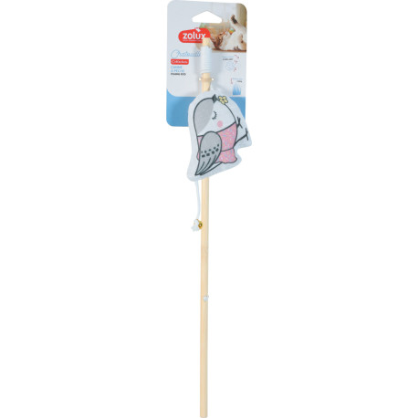 Hračka kočka CHATOUILLE Udice Ptáček v šatech Zolux