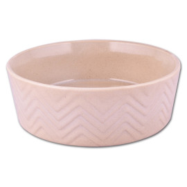 Miska keramická Zig Zag 18cm písková 1,2l