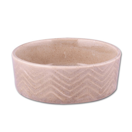 Miska keramická Zig Zag 12cm písková 0,34l