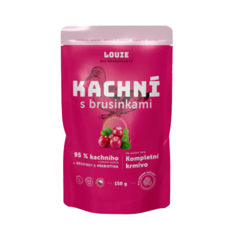 Louie Dog kapsa Kachní s brusinkami 150g