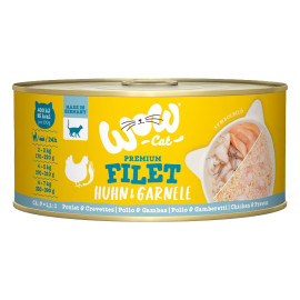 WOW Cat konzerva Adult Filet kuřecí s krevetami 70g