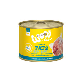WOW Cat konzerva Adult Paté kuře s krevetami 200g