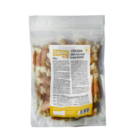 CARODO Dog poch. Kuřecí maso s vápníkovou kostí 500g