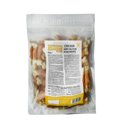 CARODO Dog poch. Kuřecí maso s vápníkovou kostí 500g