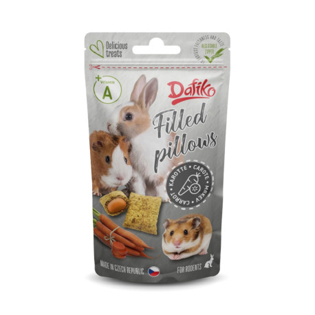 Dafíko plněné polštářky pro hlodavce mrkev 40g