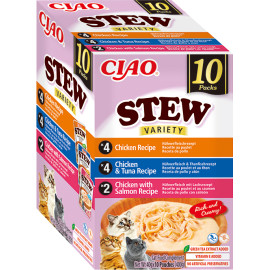 Churu Cat BOX Stew Chick.&Chick.Tuna&Chick.Salm.10x40g