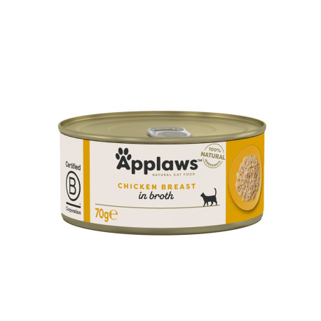 Applaws Cat konzerva Adult Broth kuřecí prsa 70g