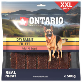 Snack ONTARIO Dog Dry Rabbit Fillet 500g