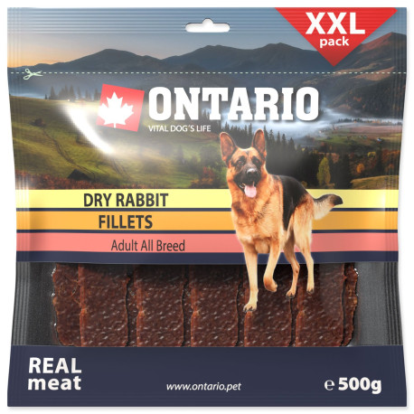Snack ONTARIO Dog Dry Rabbit Fillet 500g