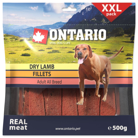 Snack ONTARIO Dog Dry Lamb Fillet 500g
