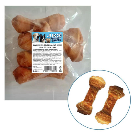 Smarty Exclusive buvolí uzel kuře 6,5cm(12-14g) 15ks