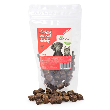 NATURECA pochoutka Masové kostky-Zajíc, 100%maso 150g