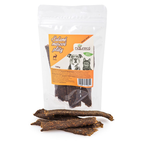 NATURECA pochoutka Masové pláty-Jelen,  100%maso 100g