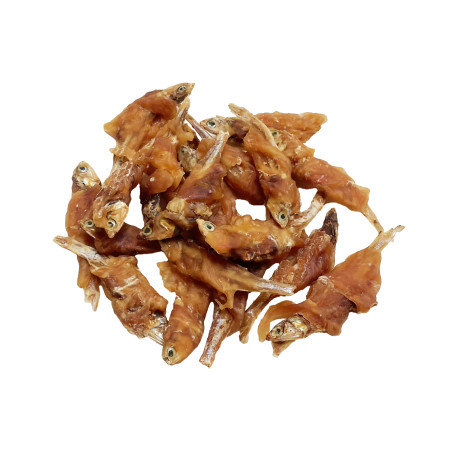 Pochoutka Rybičky omatané kuřecím masem 80g