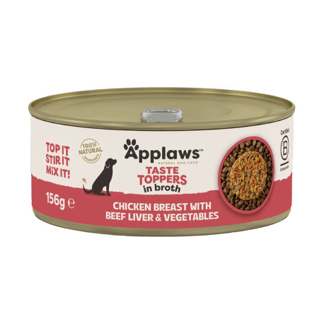 Applaws Dog konz. Toppers Broth kuř.prsa s játry 156g