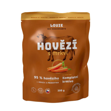 Louie Dog kapsa Hovězí s mrkví 300g