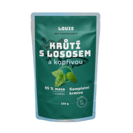 Louie Dog kapsa Krůtí s lososem a kopřivou 150g