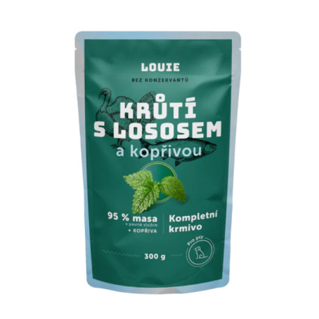 Louie Dog kapsa Krůtí s lososem a kopřivou 300g