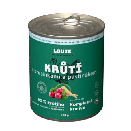 Louie Dog konz. Krůtí s brus.pastinák,prebiotiky 800g