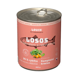 Louie Dog konz. Losos s rakyt.špenátem,prebiotiky 800g