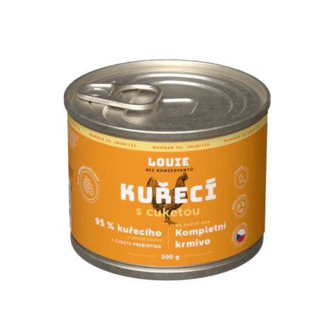 Louie Dog konz. Kuřecí s cuketou a prebiotiky 200g