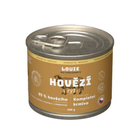 Louie Dog konz. Hovězí s rýží a prebiotiky 200g