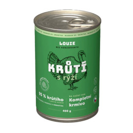 Louie Dog konz. Krůtí s rýží a prebiotiky 400g