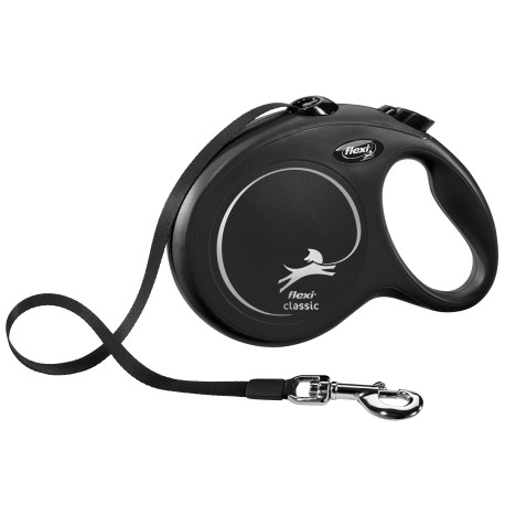 Vodítko FLEXI Classic NEW L pásek 8m/50kg černá