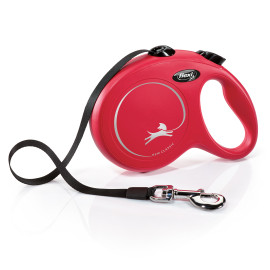 Vodítko FLEXI Classic New L pásek 5m/50kg červená