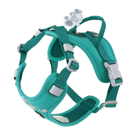 Postroj Hurtta Weekend Warrior II ECO paví zeleň 55-70