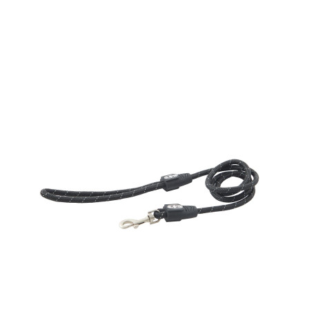 Vodítko BUSTER Reflective lanové 120cm/8mm černé