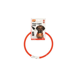 Obojek USB Visio Light 70cm červený KAR 1ks