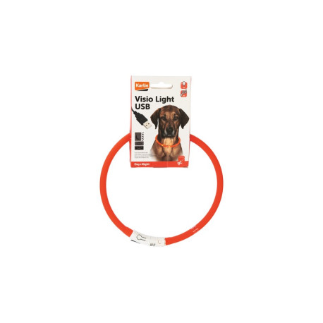 Obojek USB Visio Light 70cm červený KAR 1ks