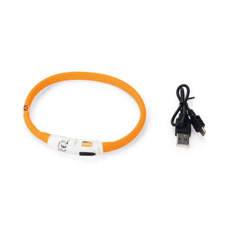 Obojek USB Visio Light 35cm oranžový KAR 1ks