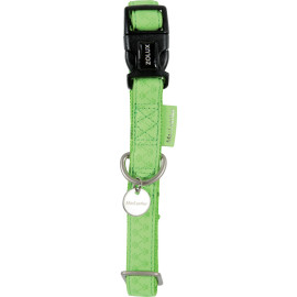 Obojek pes MAC LEATHER zelená 25 mm Zolux
