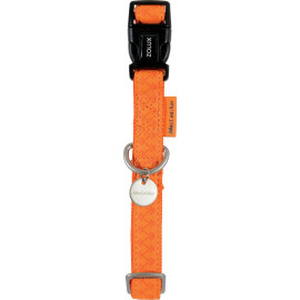 Obojek pes MAC LEATHER oranžová 20 mm Zolux