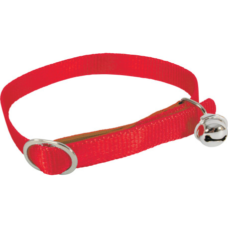 Obojek kočka nylon 10mm/30cm červený Zolux