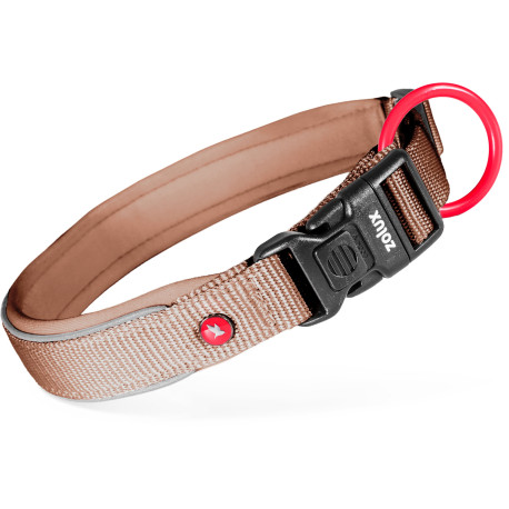 Obojek pes PREMIUM Nylon 25mm/45-50cm hnědá Zolux