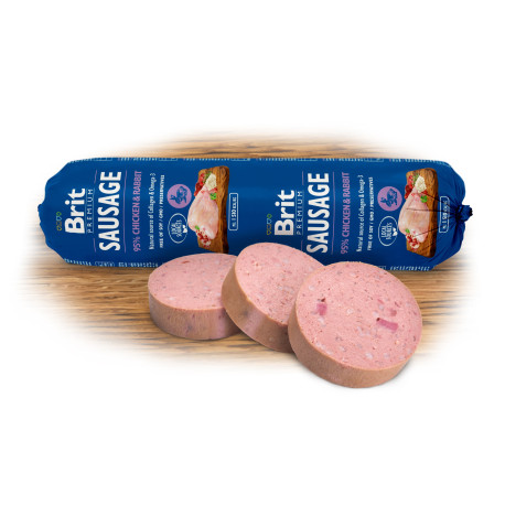 Brit Sausage Chicken & Rabbit 800g New