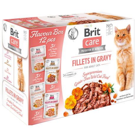 Brit Care Cat Fillets Gravy Flavour box 4*3psc(12*85g)