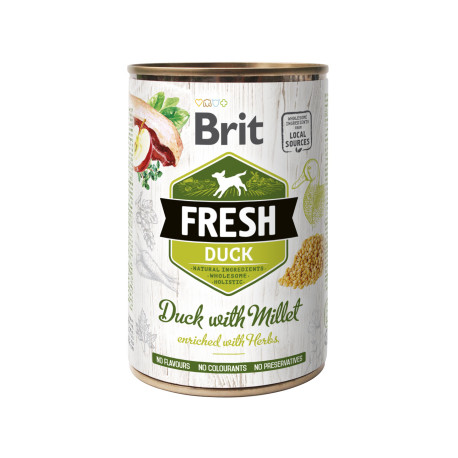 Brit Dog Fresh konz Duck with Millet 400g