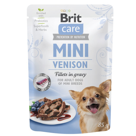 Brit Care Dog Mini Venison fillets in gravy 85g