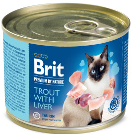 Brit Premium Cat by Nature konz Trout&Liver 200g