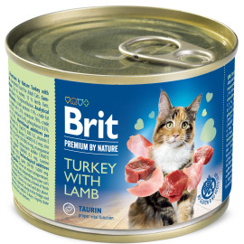 Brit Premium Cat by Nature konz Turkey&Lamb 200g