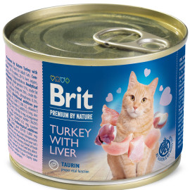Brit Premium Cat by Nature konz Turkey&Liver 200g