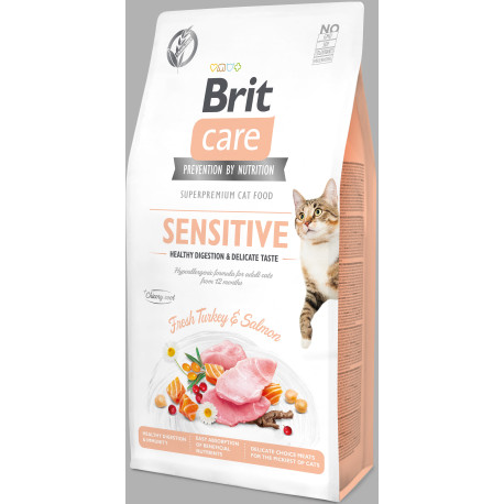 Brit Care Cat GF Sensit. Heal.Digest&Delic.Taste 7kg