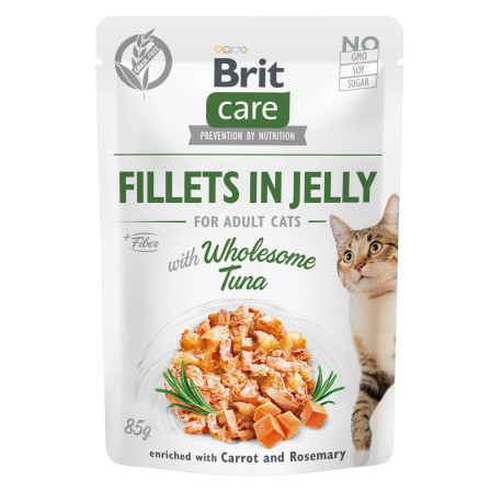 Brit Care Cat Fillets in Jelly with Wholesome Tuna 85g