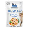 Brit Care Cat Fillets in Jelly Chicken&Cheese 85g